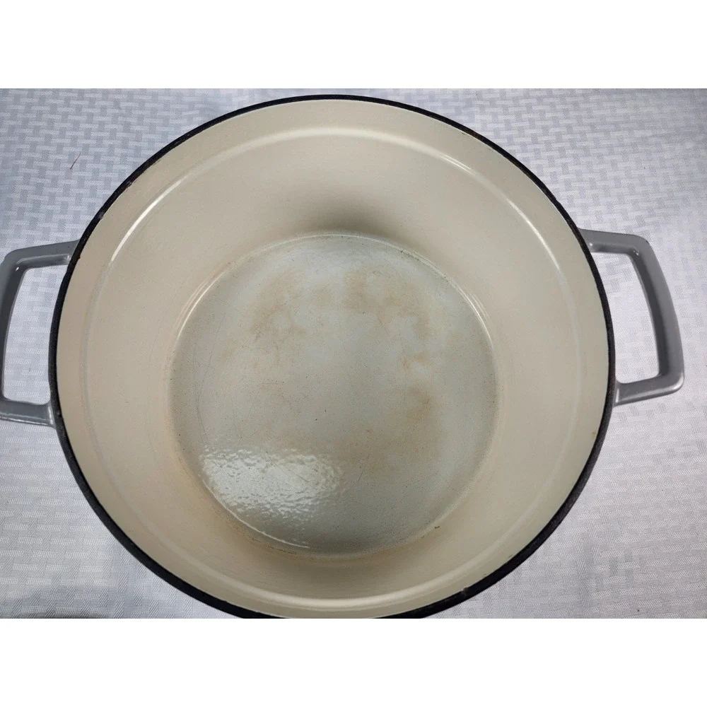 8 Quart Martha Stewart Enamel Cast Iron Dutch‎ Oven With Lid ( Gray )